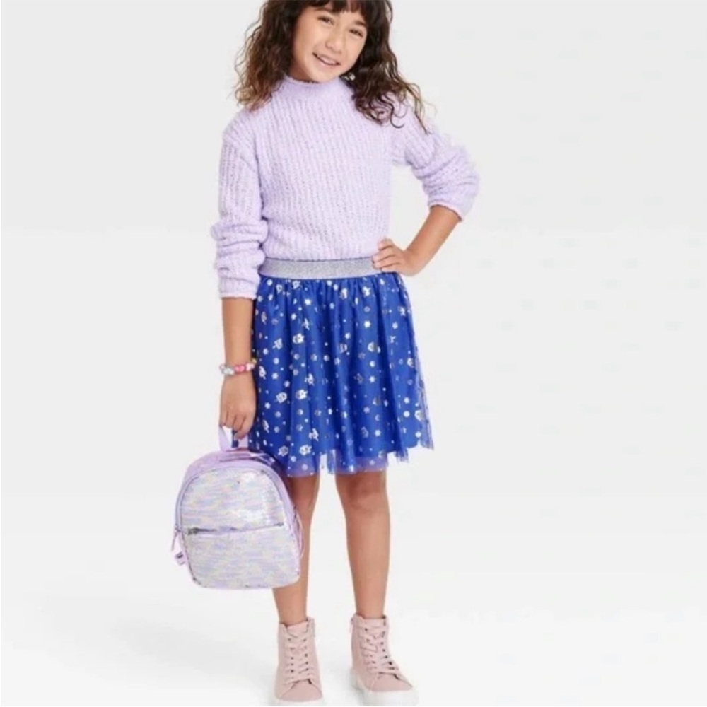 Cat & Jack Hanukkah Dreidel Tulle Skirt